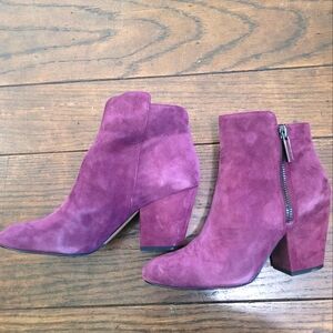 1.STATE Ankle Booties – Purple Suede, Women's Size 7.5
